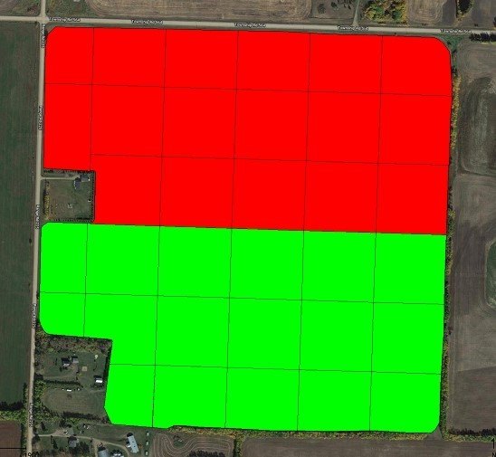 Study site layout for in-field NUE trials